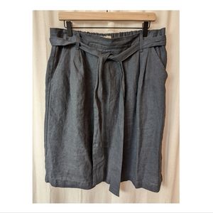 notPERFECTLINEN Regina Skirt, Dark Grey Blue, Size XL